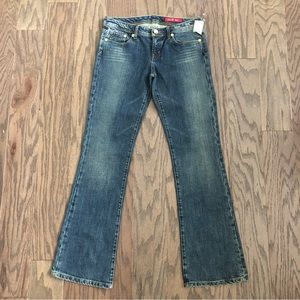 Seven7 Premium Denim Women's Medium Wash Distressed Bootcut Jeans